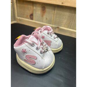 Skechers Build-A-Bear Workshop Sneakers Pink & White Leather Shoes